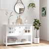 Coffee Bar Cabinet, Kitchen Cabinet with Adjustable Shelves, Glass Doors and 2 Drawers, Sideboard Buffet Cabinet for Living Room - 2 of 4