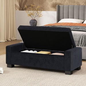 CAVINAS 50" Storage Ottoman Bench with Lift-Top,Multi-Functional Foot Rest with Hidden Storage,Storage Bench for Living Room,Bedroom - 1 of 4