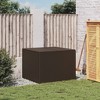 Garden Storage Box Brown Poly Rattan, Powder-Coated Steel Standard - 3 of 4