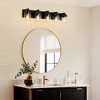 DAKAFUL Bathroom Vanity Light, Vanity Fixtures with Clear Glass Shades,Modern Matte Black Wall Sconce Over Mirror,for Bedroom/Living Room - 3 of 4