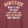Women's - Instant Message - Auntitude Lightweight French Terry Wide Neck Long Sleeve Graphic Shirt - 2 of 4