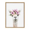 Kate & Laurel All Things Decor 18"x24" Sylvie Flower Crown Alpaca Framed Wall Art by Amy Peterson Art Studio  - 2 of 4