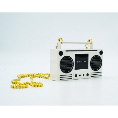 Microboom Speaker Boombox Bluetooth, Icy White - Manufacturer Refurbished