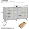 SinCiDo Fluted Dresser, Modern Drawer Chest w/ Faux Marble Top & Curved Profile, Wood Drawer for Hallway, Bedroom, Entryway - 2 of 4