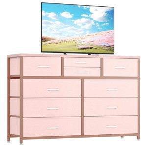 Homhougo TV Stand for TVs up to 55" Pink - 1 of 4