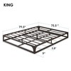 King Ace of Base Metal Platform Low Profile Bed Frame, Hinged 9", Mellow - 2 of 4