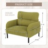 MOONMISS corduroy fabric, comfortable monochrome single person wide seat chair, suitable for living rooms and bedrooms - 4 of 4