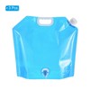 Unique Bargains Camping Hiking PE Collapsible Water Container Bags with Spigots 3 Pcs - 3 of 4