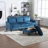 77.36'' Chenille L-Shaped 3-Seater Sectional Sofa with Storage Ottoman, Cup Holders, and Side Pockets - 4 of 4
