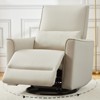 Swivel Rocking Recliner Chair, Manual Recliner Glider with Lumbar Support & Faux Leather Upholstery, Living Room,Bedroom,Nursery, Home Theater - 3 of 4