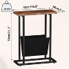 Narrow Side Table for Small Spaces, Small End Table with Magazine Holder, Skinny Slim - 3 of 4