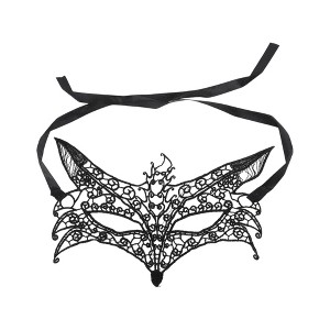 Unique Bargains Lace Half Face Party Mask Black 1 Pc - 1 of 4