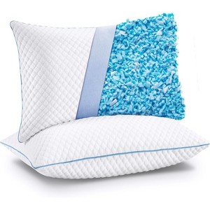 Aghana Digitals Cooling Shredded Memory Foam Pillows Set of 2, Queen Size - 1 of 4