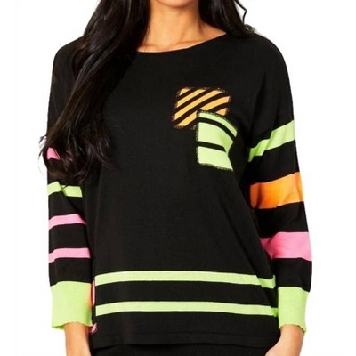 Women's Stripe 3/4 Sleeve Top - ANGEL
