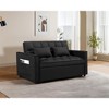 RISOKEYS Pull Out Couch Bed - 3 in 1 Convertible Sofa Bed, Wear Resistant Suede Fabric Sleeper Chair Bed, Lounge Sleeper Sofa for Small Space - Black - 4 of 4