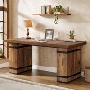 Tribesigns 63-Inch Executive Desk, Farmhouse Home Office Desk with Heavy Duty Base, Business Workstation Table for Home Office - 4 of 4