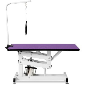 BENCMATE Pet Grooming Tool Z-Shaped Hydraulic Pet Grooming Tool 330 Pounds Load Capacity Silent Lifting With Fixed Rope, Purple, 42.50"*23.50"*21.75" - 1 of 4