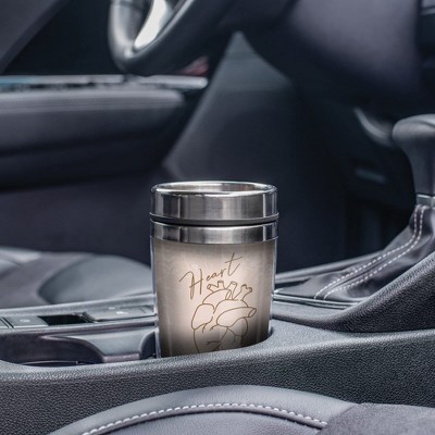 Elanze Designs Heart Warrior Real Heart Outline 17 Ounce Stainless Steel Travel Tumbler