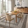 Area Rug Braided Printed Throw, Non-Slip Low Pile Accent Carpet, Foldable Soft Floor Cover for Bedroom or Living Room, Mocha - 2 of 4