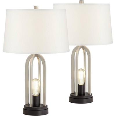 brushed nickel bedside lamps