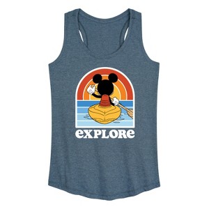 Women's - Disney - Mickey Kayak Explore Graphic Racerback Tank - 1 of 4