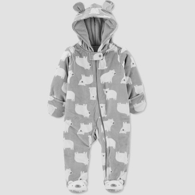 Image of Carter's Just One You® Baby Polar Bear Snowsuit - Gray 9M