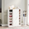 TiramisuBest 5.9" Black High Foot Shoe Cabinet with Double - Sided Mesh Doors, Movable Double -Proof & Seismic Base, Sweeping Machine for Living Room - 2 of 4