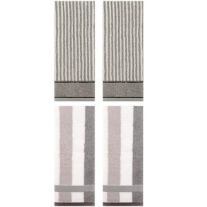 REGALWOVEN 4 Pcs Cotton Soft Comfortable Absorbent Striped Hand Towel 13" x 29" - 1 of 4