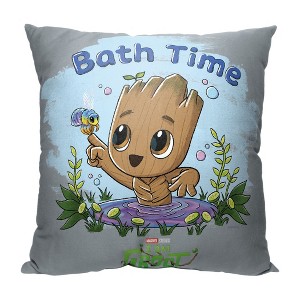 Marvel I Am Groot Bath Time Throw Pillow 18x18 Inches - 1 of 2