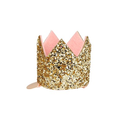 Meri Meri Mini Gold Glitter Crown Hair Clip