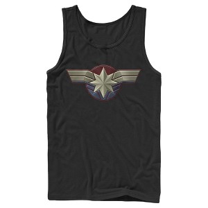 Men's Marvel Captain Marvel Simple Star Symbol Tank Top - 1 of 4