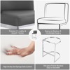 Bekrvio 26" Counter Height Bar Stools - with Back & C-Shaped Metal Frame, Upholstered Chairs for Kitchen Island, Home Bar, Pub - 4 of 4