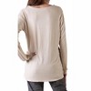 Women's RITA RAW EDGE LONG SLEEVE TOP - GIGI MODA - image 2 of 2