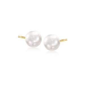 Ross-Simons 6-7mm Cultured Pearl Stud Earrings in 14kt Yellow Gold - 1 of 3