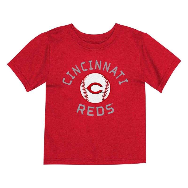 MLB Cincinnati Reds Toddler Boys&#39; 2pk T-Shirt, 3 of 4