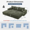 Gericco 113" Boneless Sectional Cloud Couch Sofa Bed for Living Room, Modular Modern Lounge 3 Seater Couches with Chaise, No Assemble - 2 of 4