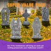 Joyfy 17" Halloween Foam Graveyard Tombstones Decoration for Halloween Prop Cemetery Outdoor, Yard Lawn Decorations, Party Supplies 5 PCS - 2 of 4