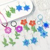 JDICTION 4 Pack Resin Earring Molds With Holes, Snowflake Flower Leaf Silicone Molds for Epoxy Jewelry Casting, DIY Pendant Keychain - 4 of 4