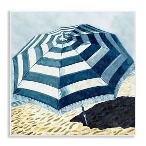 Stupell Industries Striped Beach Umbrella, 12" x 12" - 1 of 4