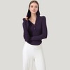 Anna-Kaci Active Women's Long Sleeve Henley Hoodie Activewear Top with Streamlined Fit and Lightweight Stretch Fabric - 4 of 4