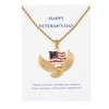 Anna-Kaci Flying Eagle with American Flag Pendant Necklace with Patriotic Gift Message Card & Envelope Jewelry Gift - 2 of 4