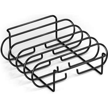 Sorbus Non-Stick Rib Rack for Grilling & Barbecuing Black