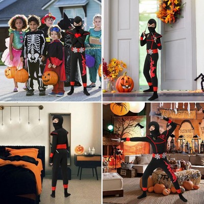 Whizmax Boys Costume for Kids- Halloween Dress Up Party, Muscle Costume with Ninja Foam Accessories Toys,S