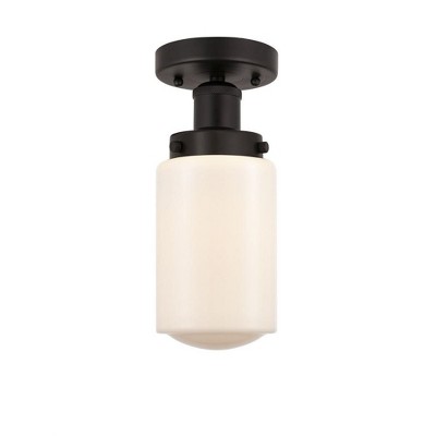 Dover - 1 Light Semi-Flush Mount In Industrial Style-8.25 Inches Tall and 6.5 Inches Wide
