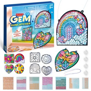 Joyfy 4 PCS Window Art Making Kit, Gem Art Painting & Diamond Craft for Kids, Indoor Activity Birthday Gifts for Boys Girls Age 6+ - 1 of 4