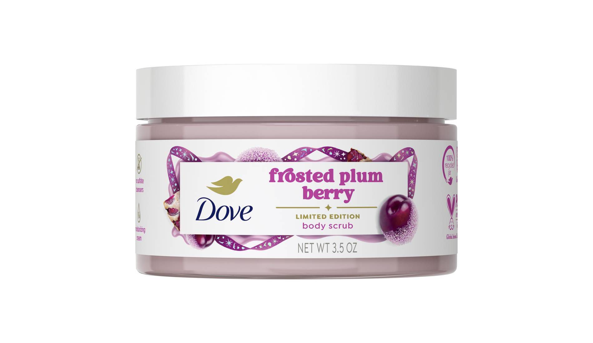 Dove Beauty Limited Edition Holiday Treat Mini Body Scrub - Frosted Plum Berry - 3.5 oz