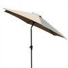 XINGHANZHENXUAN 8.8 feet Outdoor Aluminum Patio Umbrella, Market Umbrella with 42 Pound Resin Umbrella Base, Push Button Tilt and Crank lift - 2 of 4