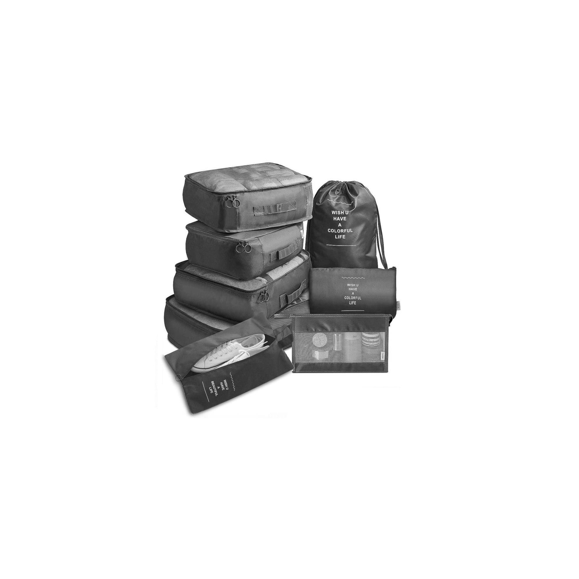 MPM 8 PC Packing Cube Luggage Organizers Set, Travel Packing Bags, Suitcase Bag Set