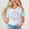 Simply Sage Market Women's Tie Dye Sun Short Sleeve Graphic Tee - 2XL - IceBlue - 2 of 2