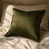 TopComfy Support Pillow Homey Cozy Velvet Throw Pillow with Deep Forest Green Shine for Elegant Decor, Green, 17"*17"*10" - 4 of 4